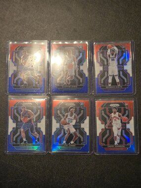Panini Prizm Red,White,Blue Rookie lot of 6 Basketball Luka Garza S.Lewis Cards